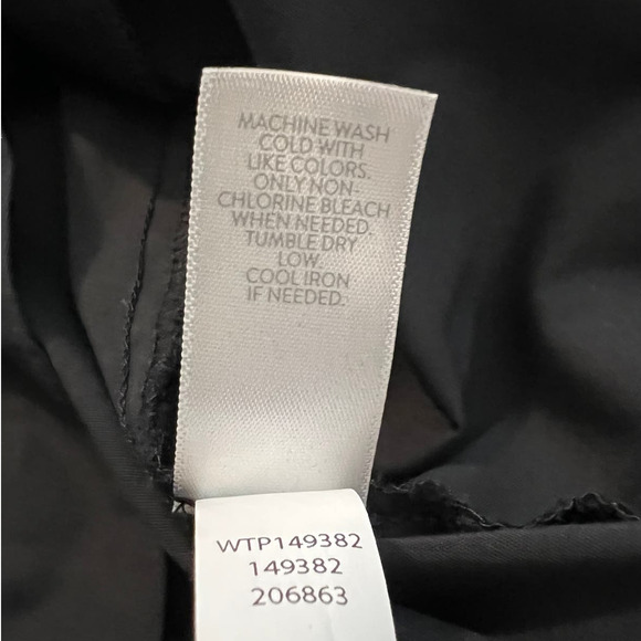 J.Jill Blouse Size Small Petite in Black Diagonal Hem Three-Quarter Sleeve - Picture 6 of 6